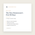 The New Homeowner's First 90 Days — free 8-page PDF guide